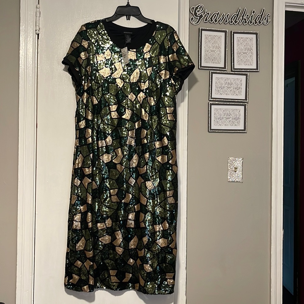 Sequins Camouflage Ladies Dress 👗 Size 18/20 - Picture 1 of 3